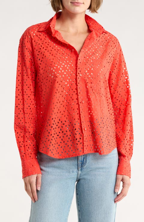 The Daily Eyelet Cotton Shirt