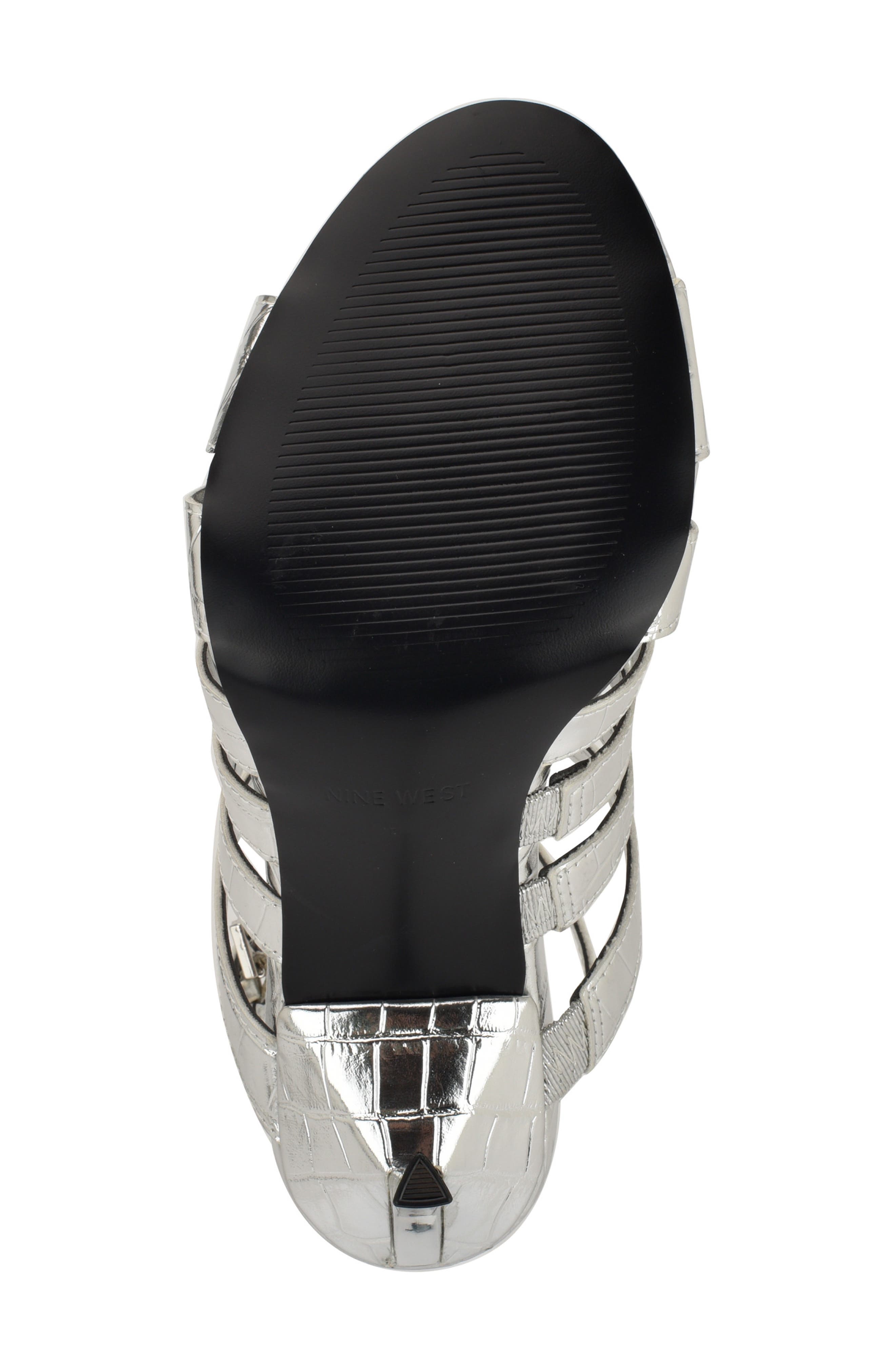 Nine West Saleen Strappy Sandal, Alternate, color, Silver