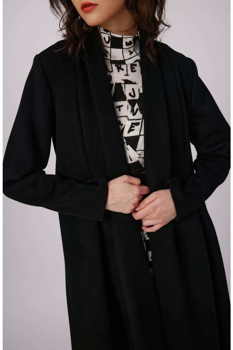 Bubba Wool Wrap Coat, Alternate, color, BLACK