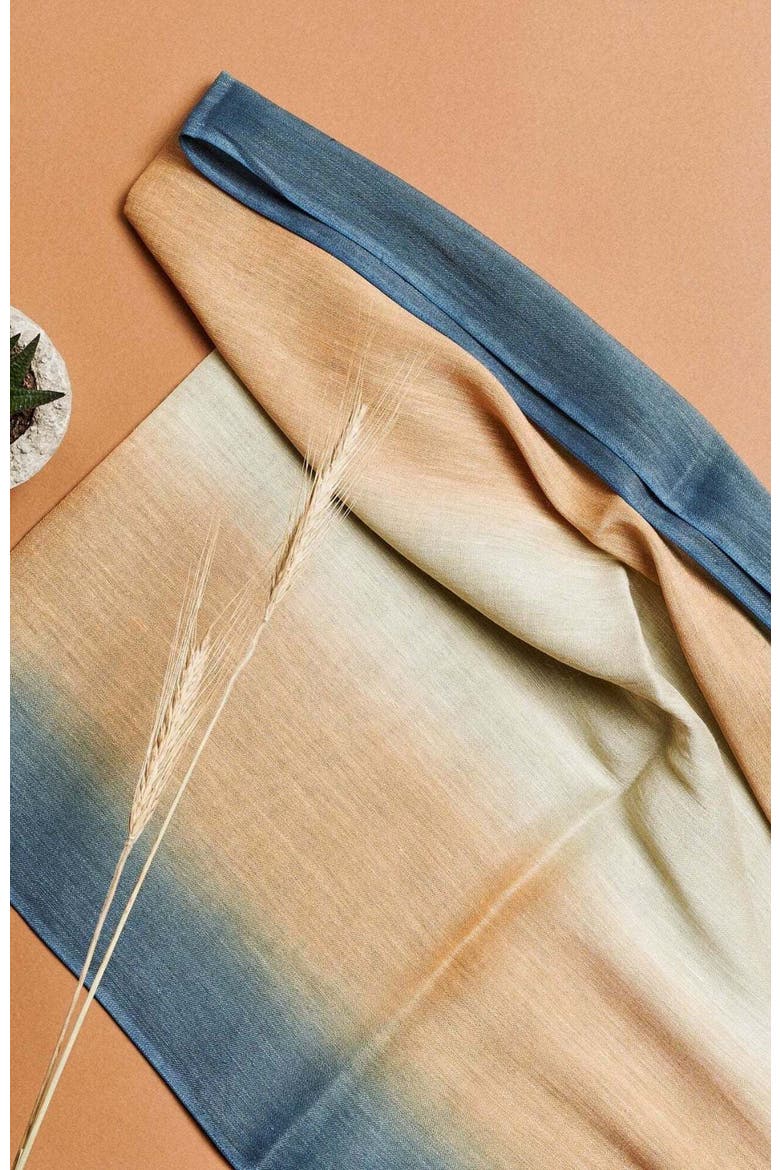 Oceana Beige Soft Linen Silk Handloom Scarf, Alternate, color, Beige