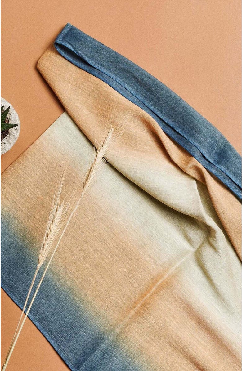 Studio Variously Oceana Beige Soft Linen Silk Handloom Scarf, Alternate, color, 