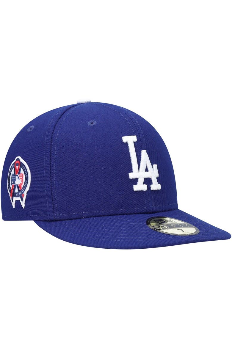 Men's New Era Royal Los Angeles Dodgers 9/11 Memorial Side Patch 59FIFTY Fitted Hat, Main, color, Royal