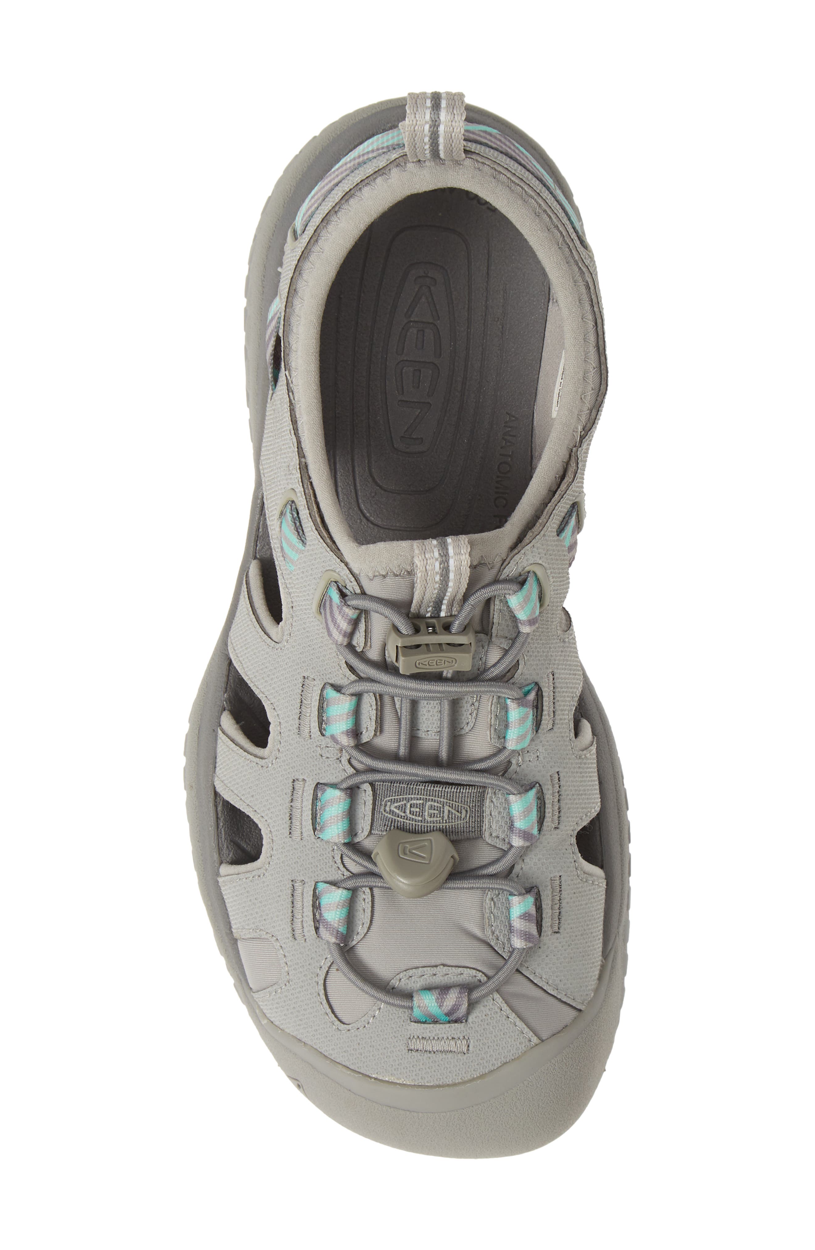 Solar Sandal, Alternate, color, LIGHT GRAY/ OCEAN WAVE FABRIC