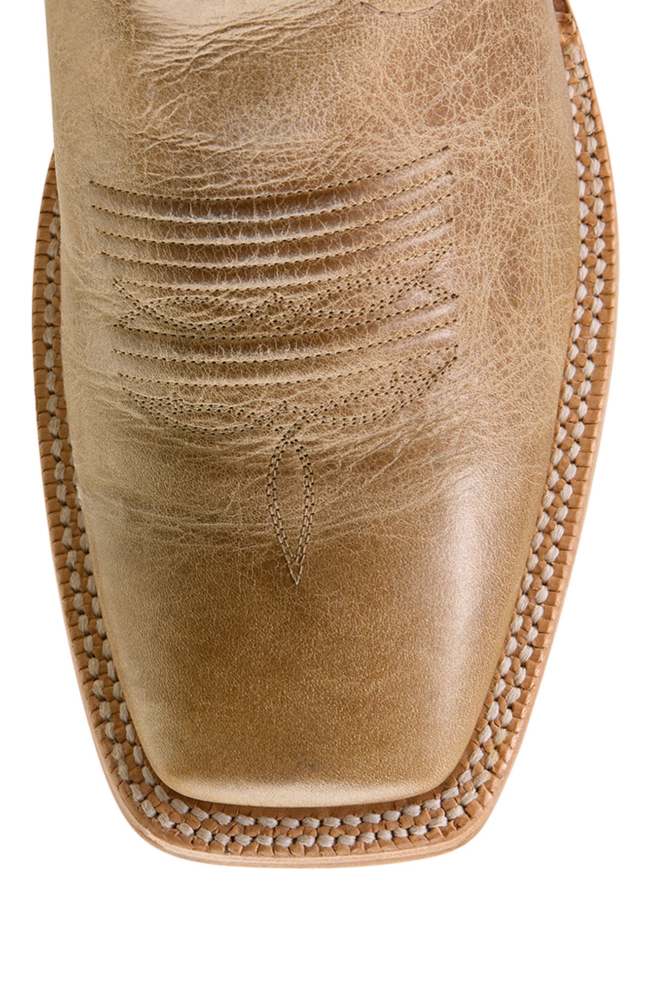 Ariat Preston Wide Square Toe Cowboy Boot, Alternate, color, Light Brown