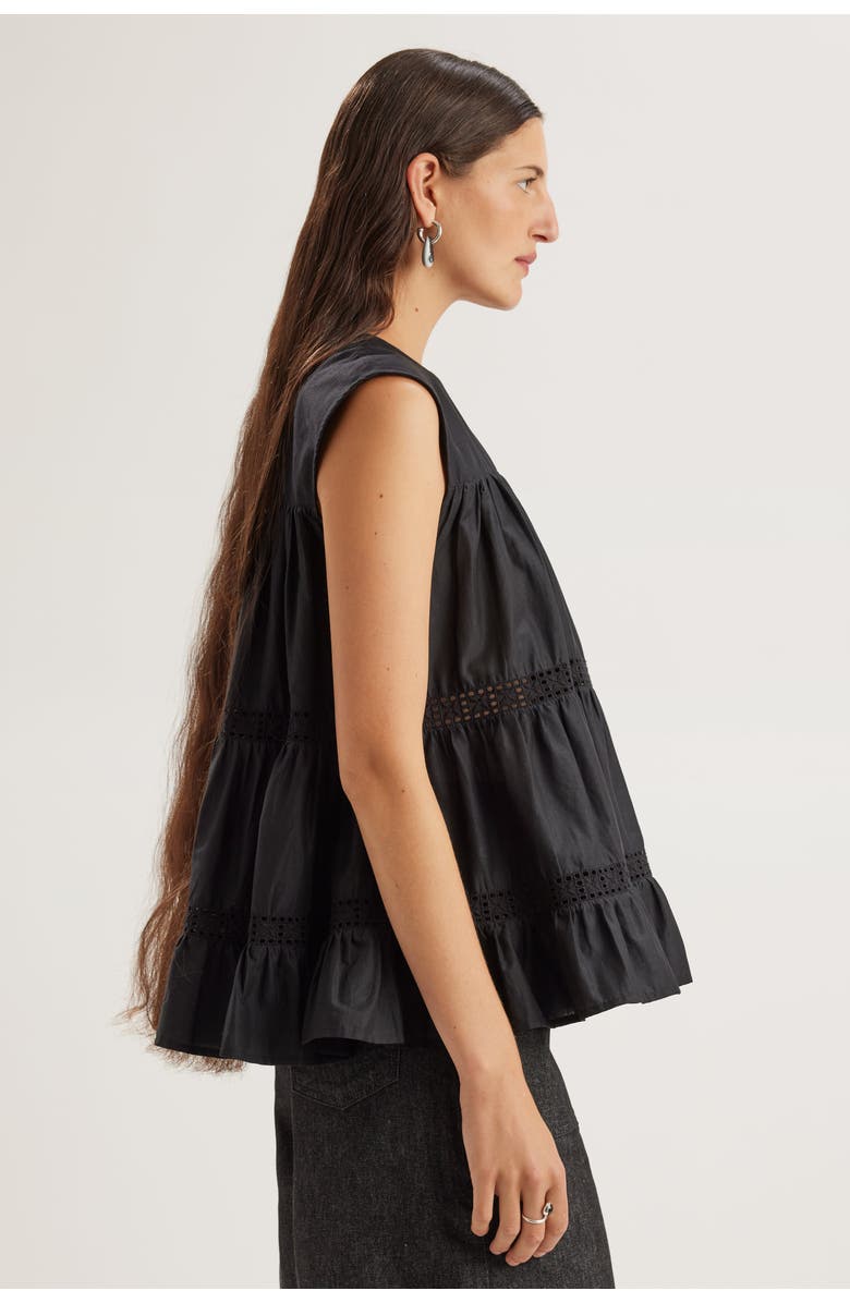 Merlette Quai Top, Alternate, color, Black