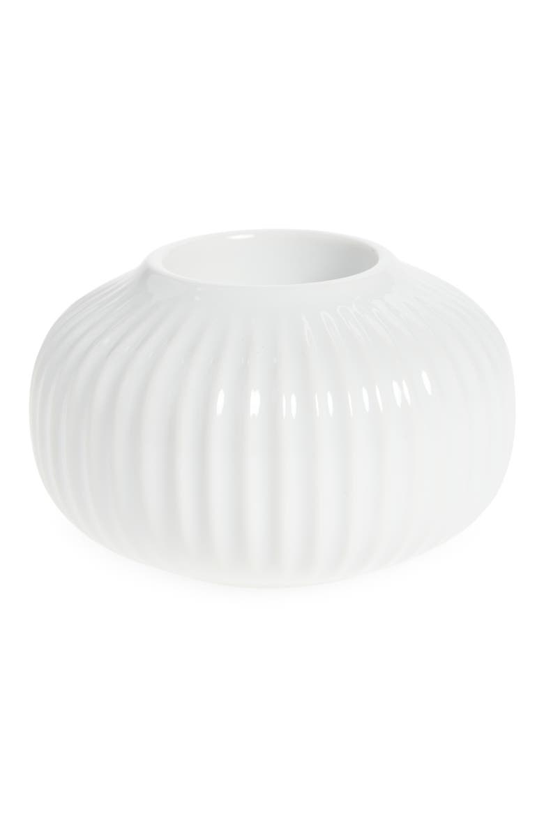 Hammershøi Round Porcelain Tealight Holder, Main, color, WHITE