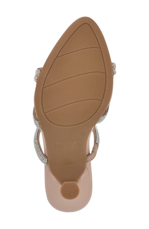 Nine West Unela Crystal Embellished Strap Sandal In Light Pink