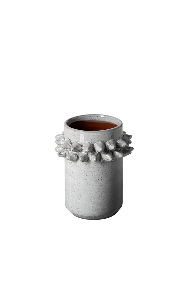 Farmhampton Spoked Ceramic Vase, Alternate, color, Grey