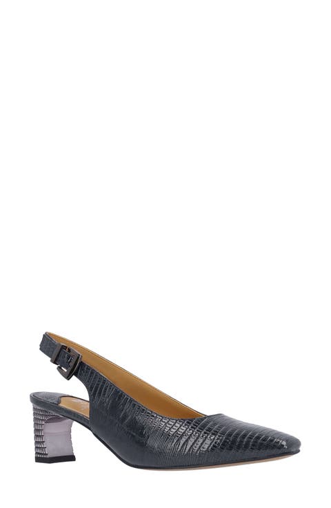 Hadyn Lizard Embossed Slingback Pump (Women)