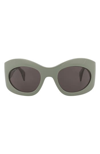 Gucci 55mm Novelty Cat Eye Sunglasses In Green