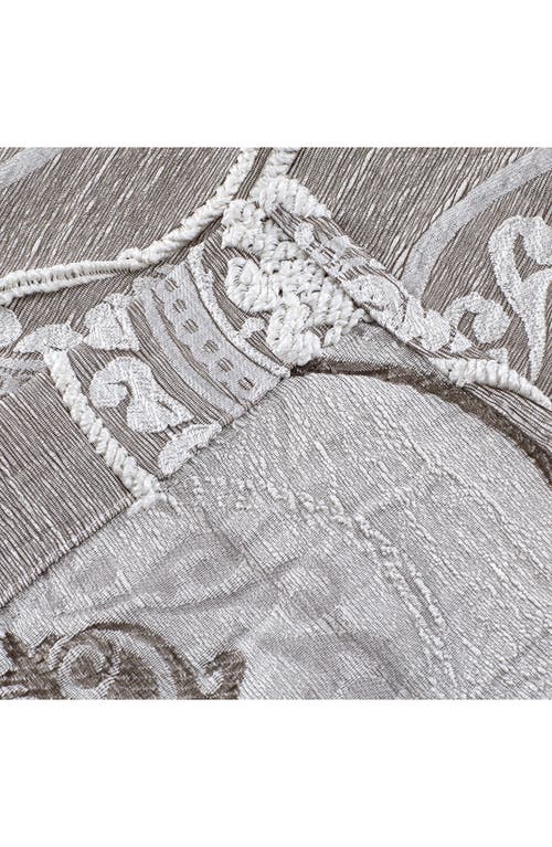 Dainty Home Monaco Set Of 2 Medallion Jacquard Blackout Curtain Panels In Gray
