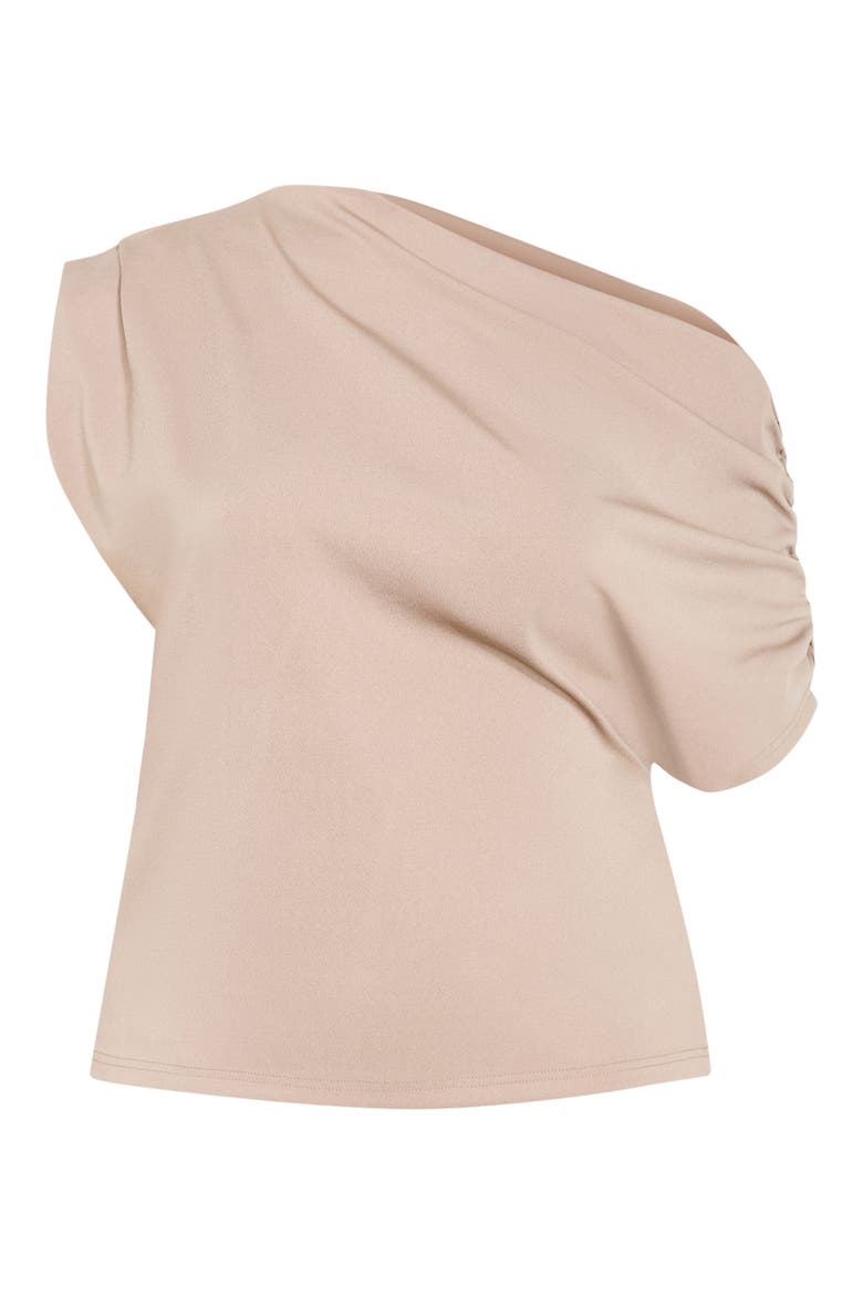Imani One-Shoulder Top, Alternate, color, TAUPE