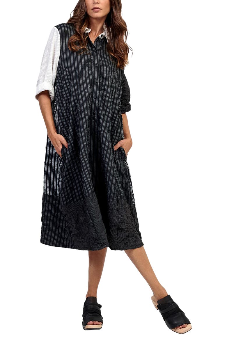 Alembika Patchwork cocoon shirt-dress, Alternate, color, 