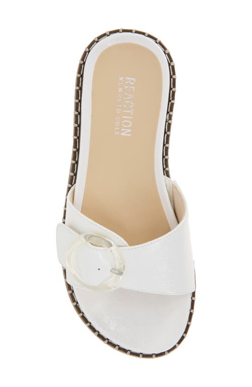 Reaction Kenneth Cole Syrena Buckle Slide Sandal In Ecru