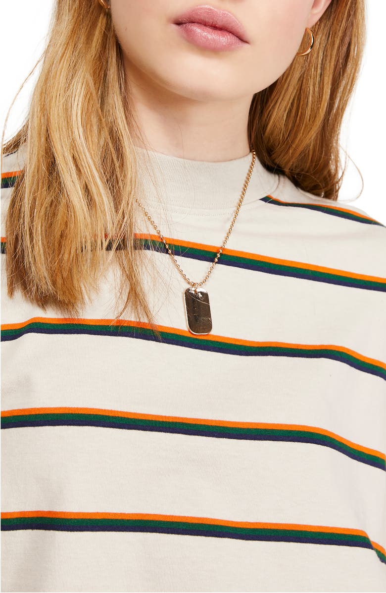 BDG Urban Outfitters Cinch Hem Stripe Sweatshirt, Alternate, color,