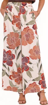 Petal & Pup Bertha Floral Print Wide Leg Pants