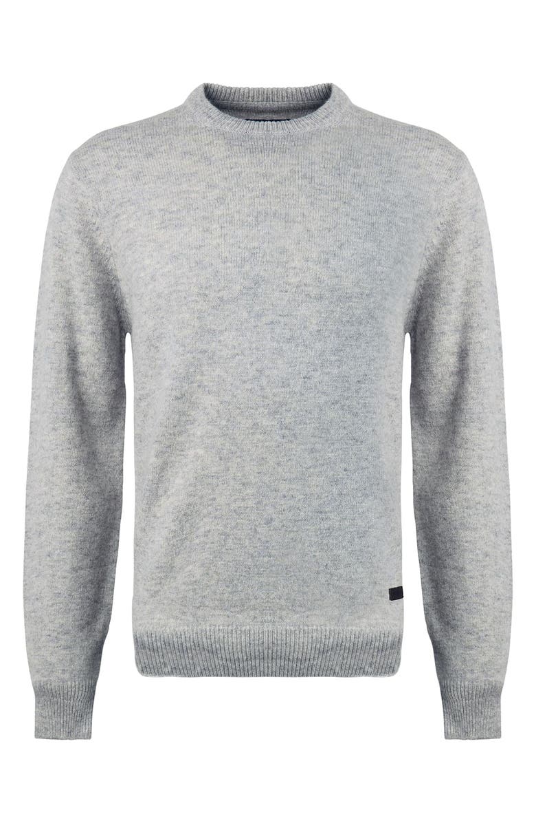 Barbour Essential Patch Wool Crewneck Sweater, Alternate, color, Light Grey Marl