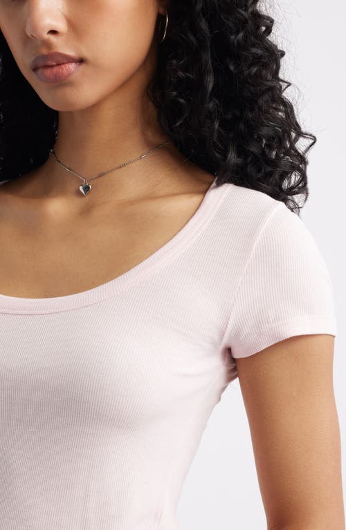 Bp. Rib Scoop Neck T-shirt In Neutral