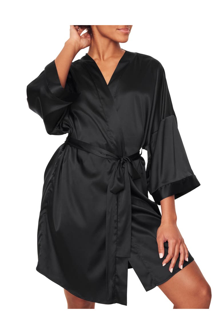 Roxey Kimono Robe, Main, color, Black