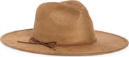 BCBG Faux Suede Oversize Panama Hat