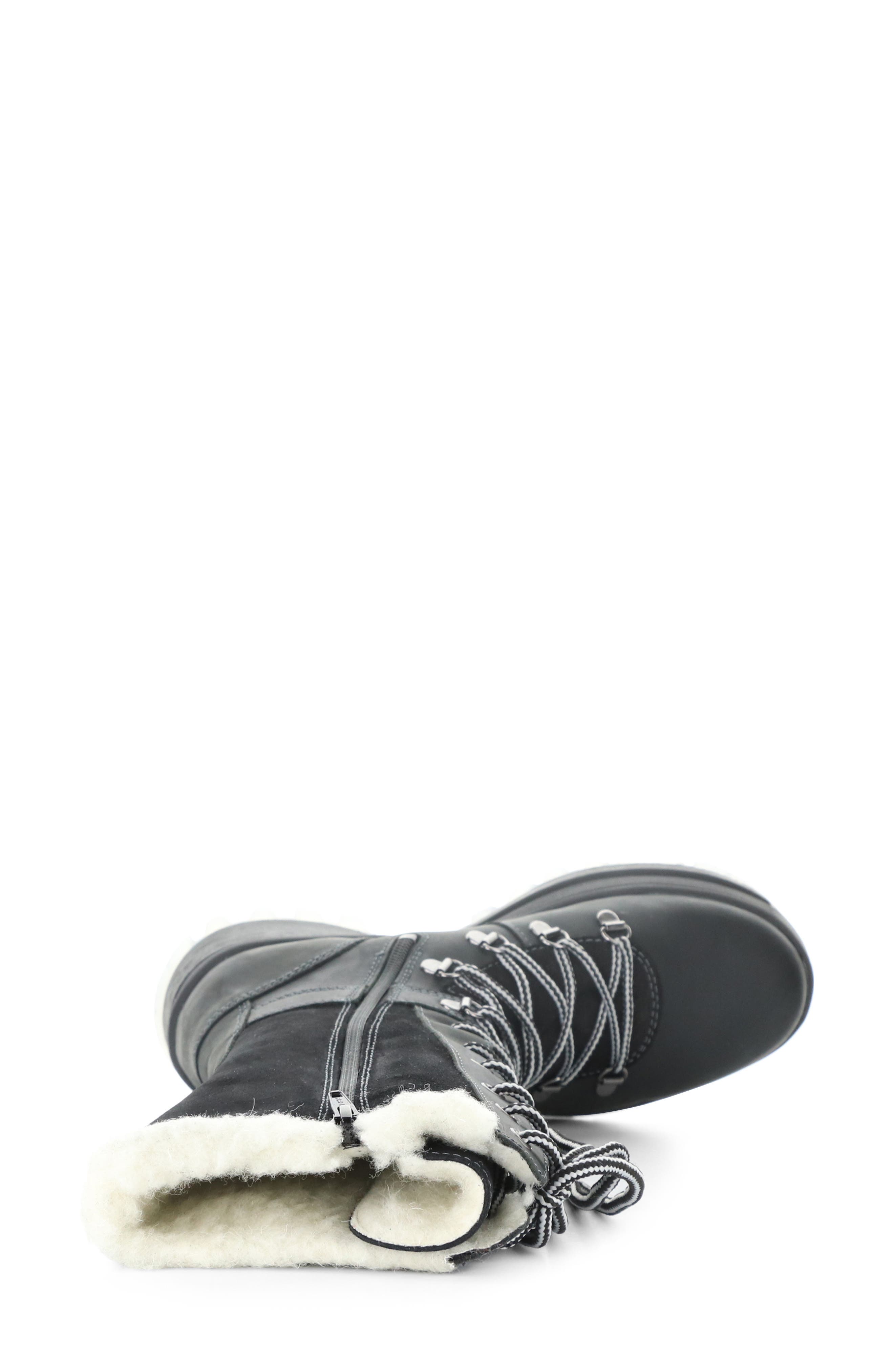 Bos. 
Co. Dell Waterproof Wool Faux Shearling Lined Boot, Alternate, color, Black