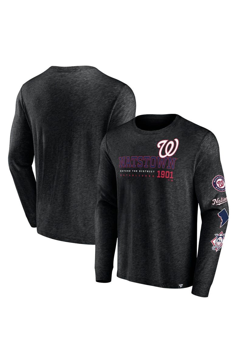 FANATICS Men's Fanatics Branded Black Washington Nationals High Whip Pitcher Long Sleeve T-Shirt, Main, color,