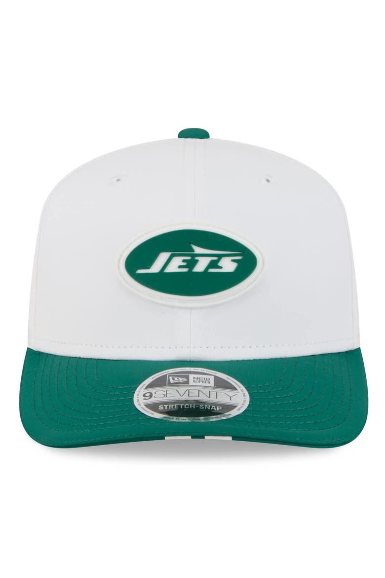 Men's New Era  White/Green New York Jets 2025 NFL Training Camp 9SEVENTY Adjustable Hat, Alternate, color, White