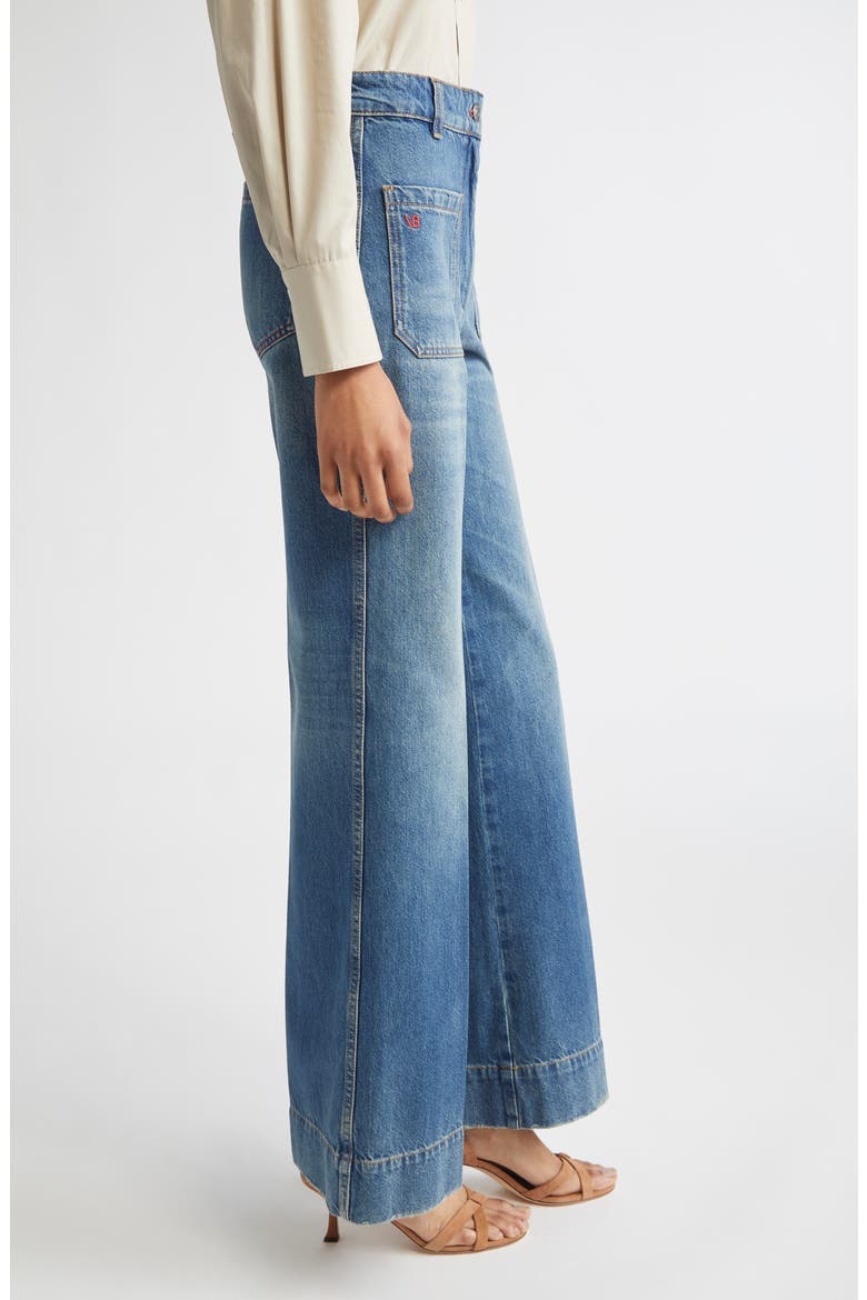 Alina Flare Jeans, Alternate, color, WASHED BLUE