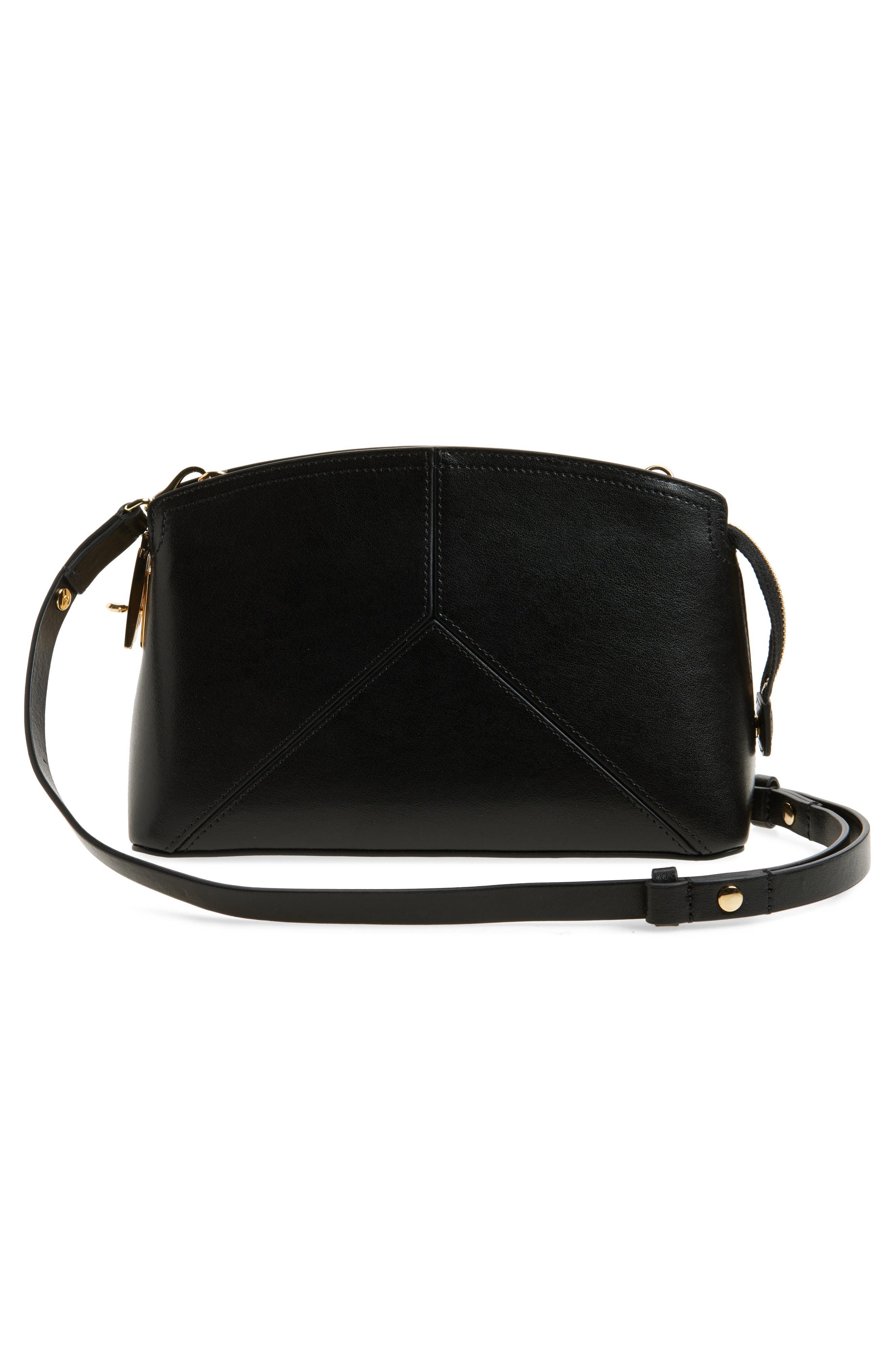 Victoria Beckham Victoria Leather Crossbody Bag, Alternate, color, Black