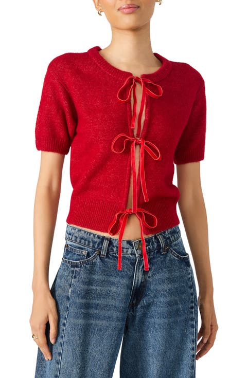 Sereia Tie Front Crop Cardigan