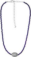 BY ADINA EDEN Colored Glass Bead Pave Roller Charm Choker