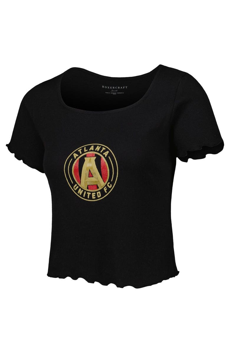 BOXERCRAFT Women's Black Atlanta United FC Baby Rib T-Shirt, Alternate, color, 