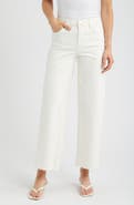 1822 Denim Raw Hem Wide Leg Jeans