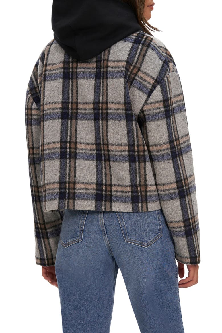 Plaid Crop Shacket, Alternate, color, ITALIAN CLAY