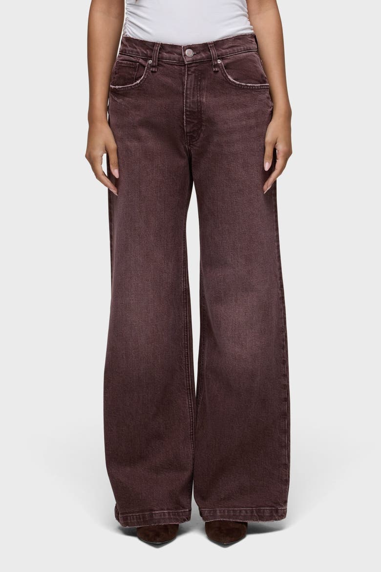 Jodie Loose Wide Leg Jeans, Alternate, color, WALNUT