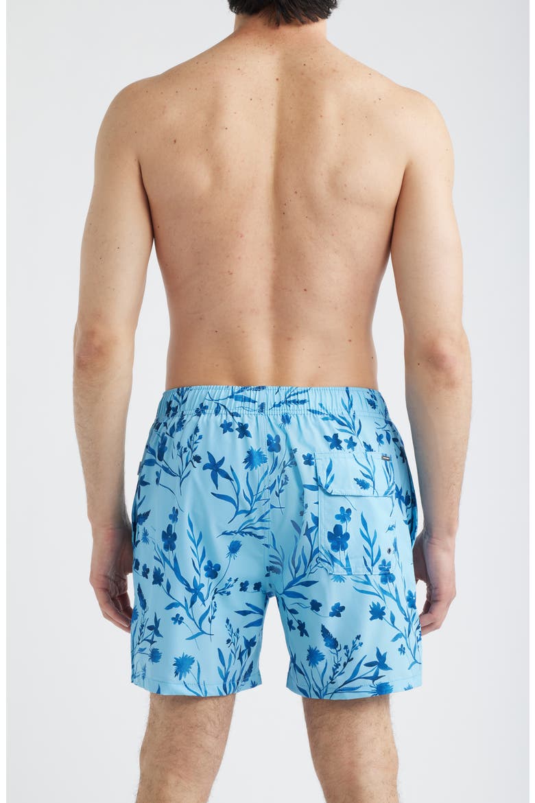 Stretch Volley Swim Trunks, Alternate, color, BLUE