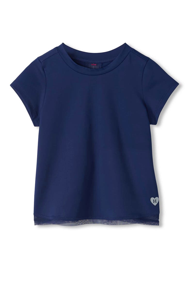 Kids' Mesh Trim T-Shirt, Main, color, ESTATE BLUE