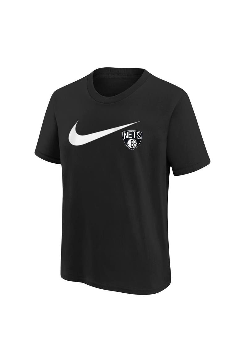 Youth Nike Black Brooklyn Nets Swoosh T-Shirt, Alternate, color, Black