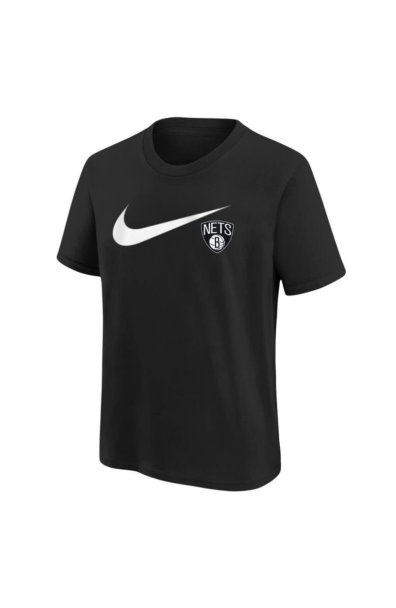 Nike Youth Nike Black Brooklyn Nets Swoosh T-Shirt, Alternate, color, Black