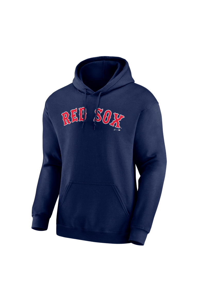 Men's Logo Athletic Navy Boston Red Sox Wordmark Hoodie, Alternate, color, Navy