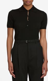 FRAME The Smart Merino Wool Polo Sweater