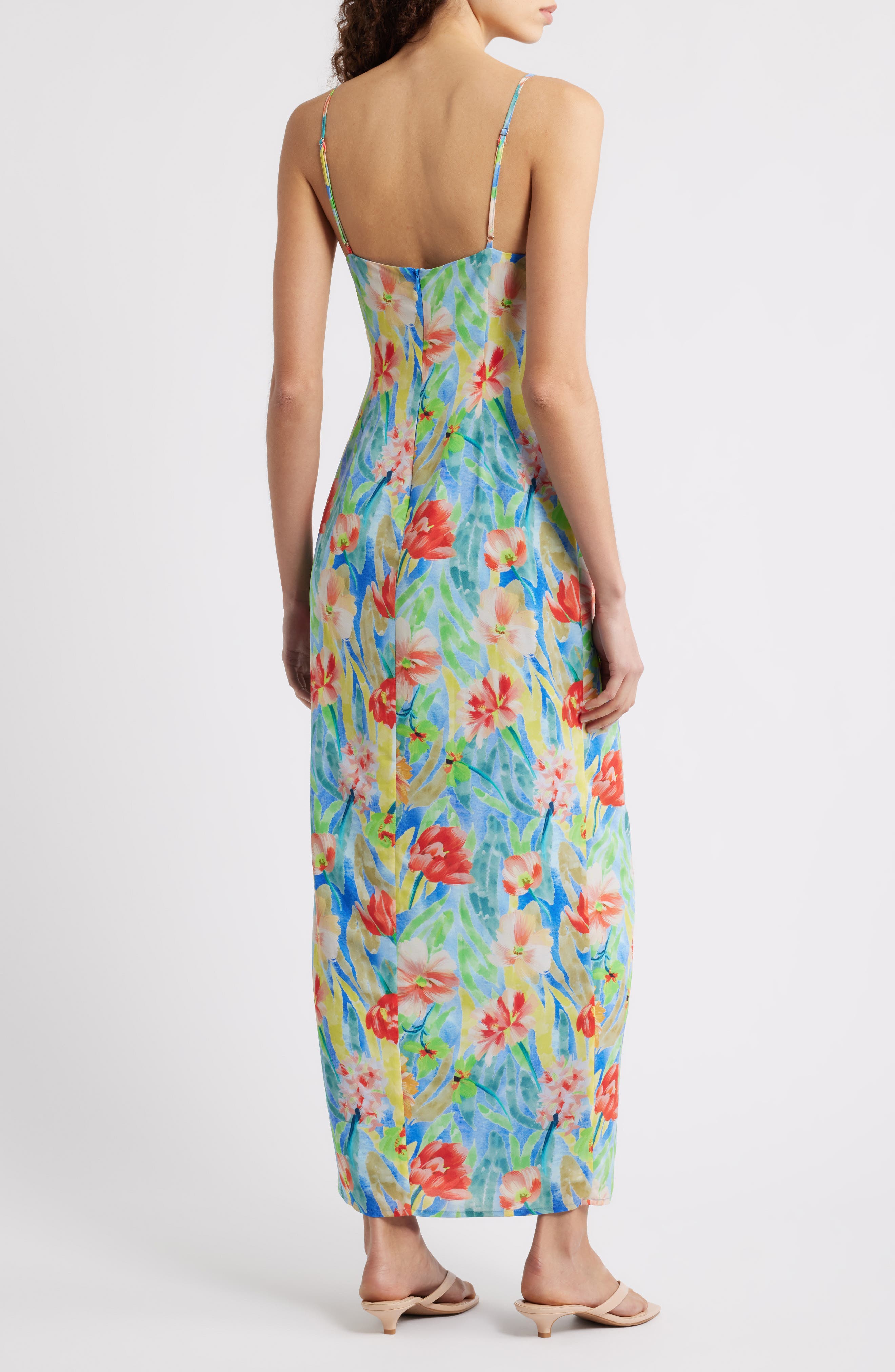 Floral Scoop Neck Maxi Dress - image 2