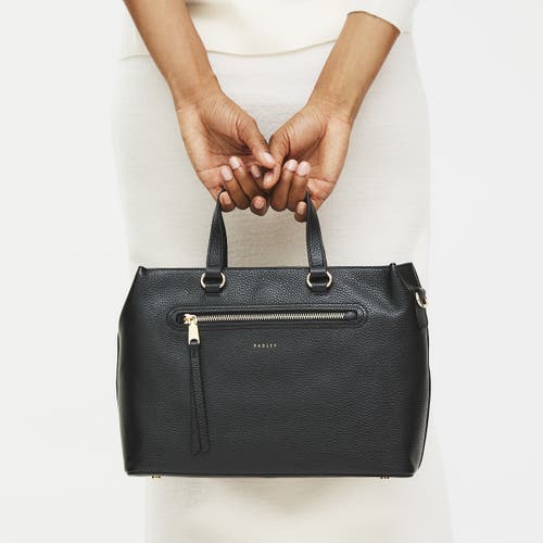 Radley Pickwick Medium Ziptop Satchel Bag In Black