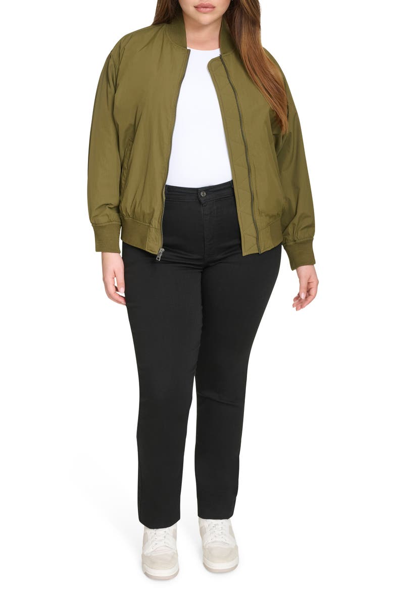Relaxed Bomber Jacket, Alternate, color, ARMY GREEN