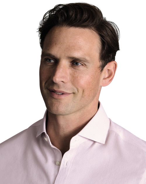 Charles Tyrwhitt Non-iron Twill Stripe Shirt In Animal Print