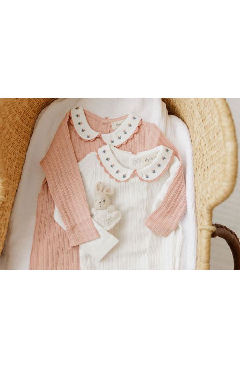 Ely's & Co. Looms Wave Collection - Tulip Collar Footie, Alternate, color, Rose Tulip