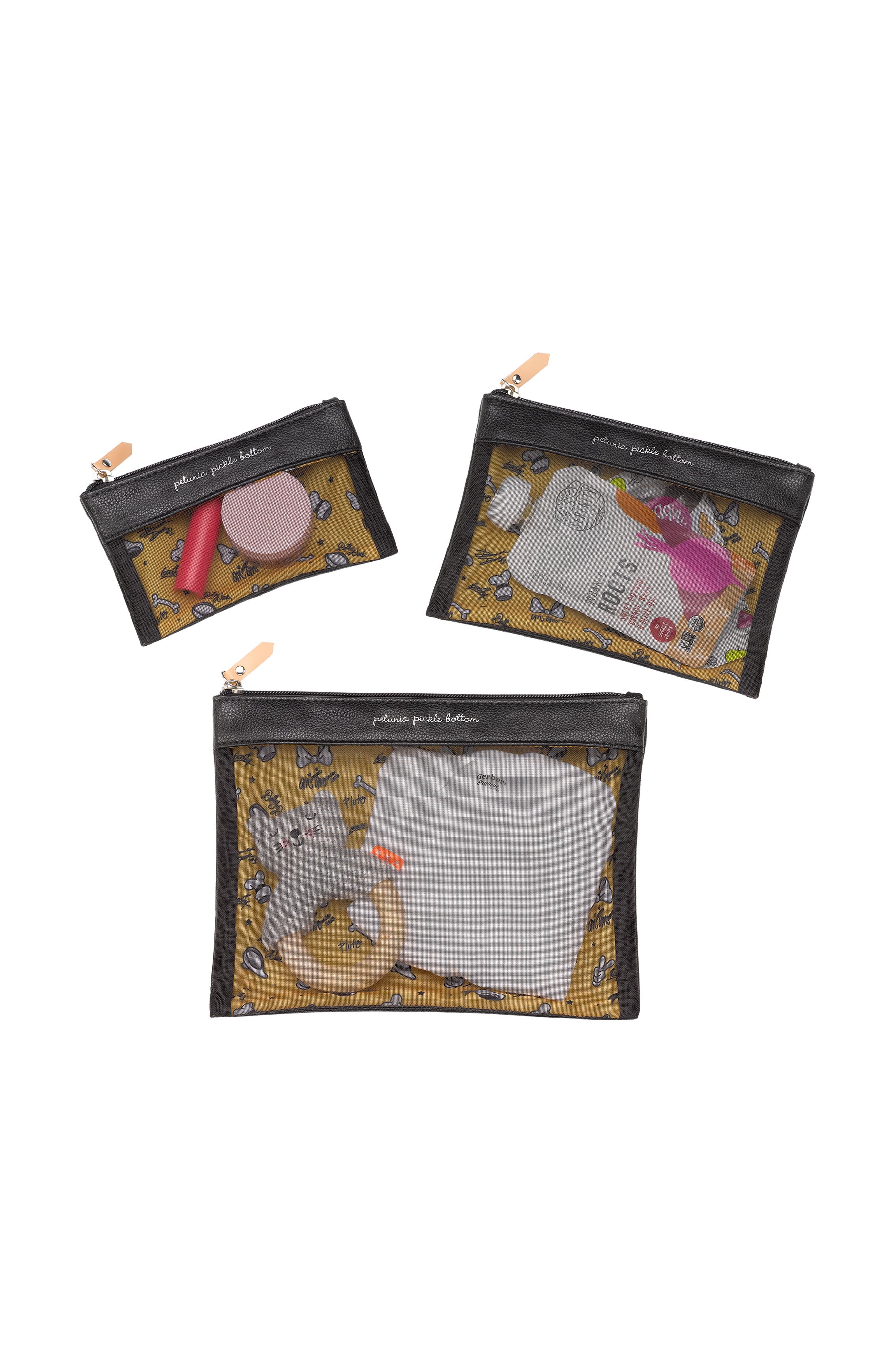 Petunia Pickle Bottom Disney Mickey Mouse 3-Piece Organizer Clutch Set, Alternate, color, 