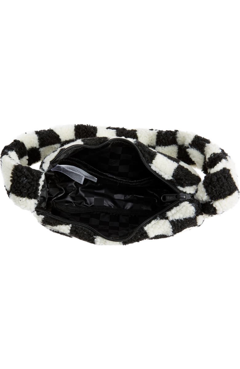 Vans Half Pipe High Pile Fleece Checker Shoulder Bag, Alternate, color,