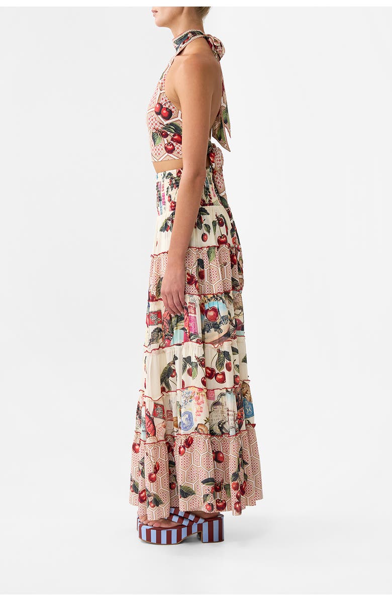 Camilla Halter Tie Back Top Notes From The Road, Alternate, color, Notes From The Road