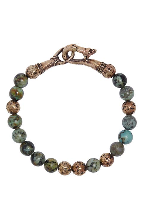 Distressed Turquoise Cabochon Bracelet
